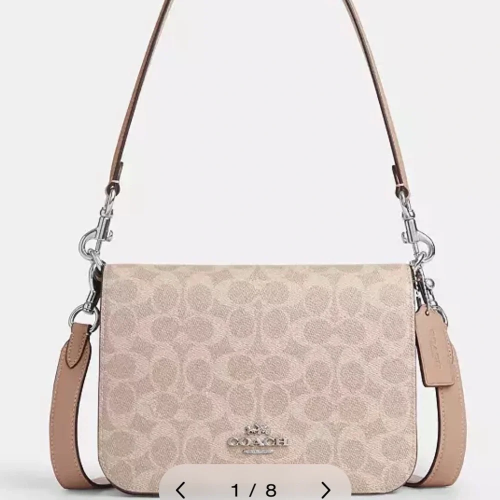 New Coach Quinn Bag In Signature Canvas Beige Crossbody Bag